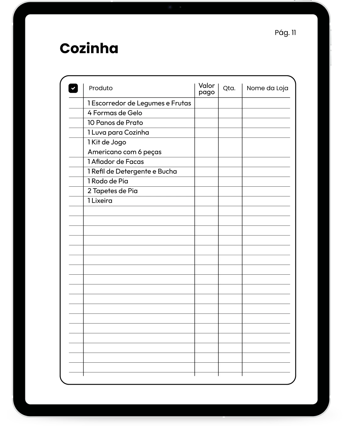 Cozinha - Mockup